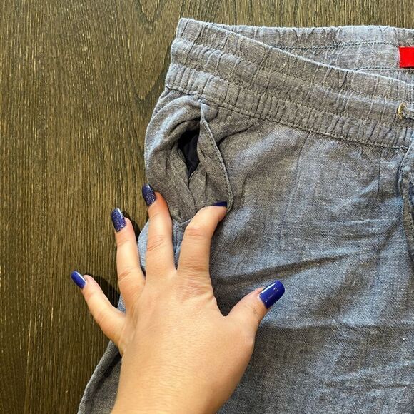 NWOT Guess Blue Cotton Lightweight Pants Drawstring Waist Size M - Picture 5 of 11